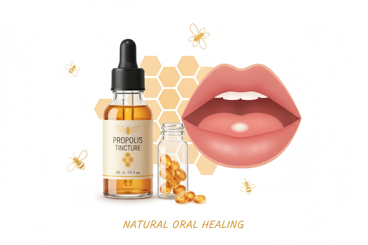 Aften en ontstekingen in de mond behandelen met Propolis van de imker - Lekkerhoning.nl