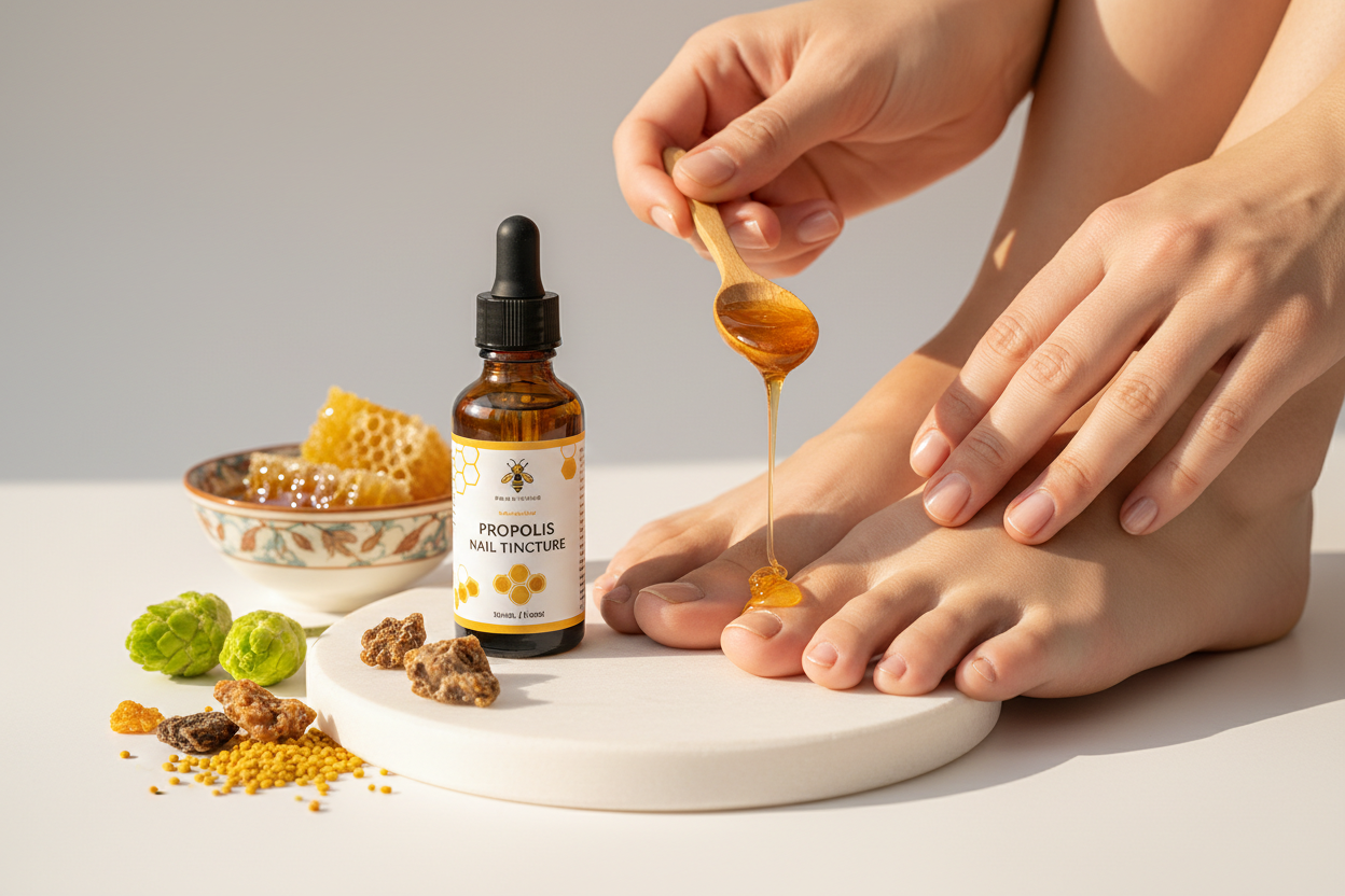 Kalknagel behandelen met Propolis - Natuurlijk middel van Lekkerhoning.nl