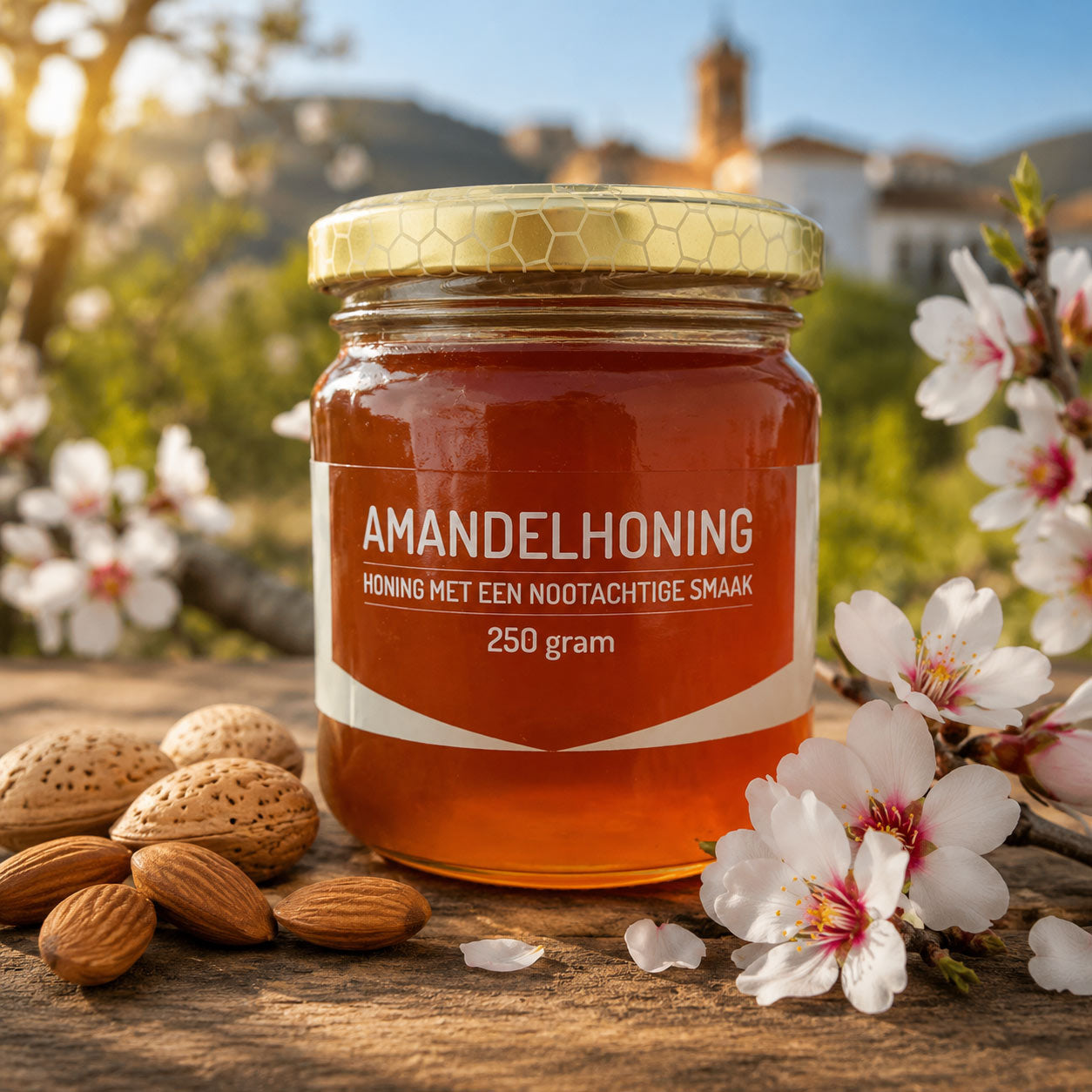 Amandelhoning uit Spanje – Zachte Bloesemhoning met Subtiel Aroma