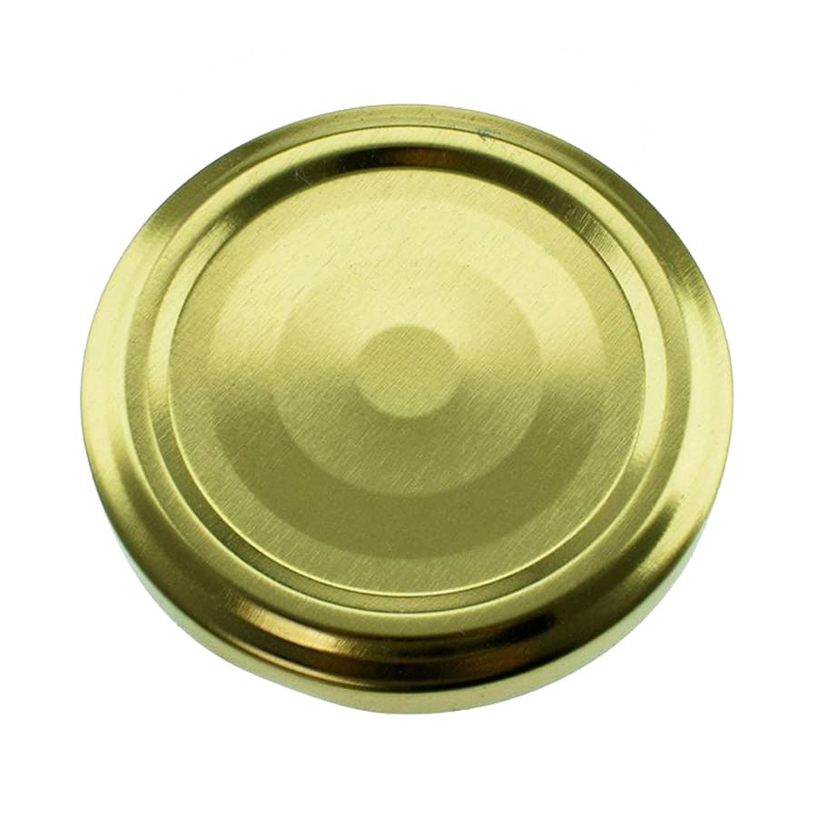 Twist off Deksel 63 mm goud met knop (Flip) - Lekkerhoning.nl
