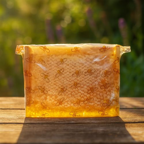 Echte rauwe honing in origineel houten raampje- Lekkerhoning.nl