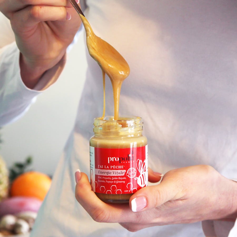 Energie Vitale met Honing – Propolis & Ginseng 120g- Lekkerhoning.nl