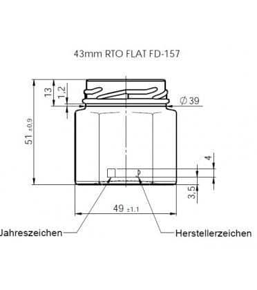 Glazen pot 45ml - Lekkerhoning.nl