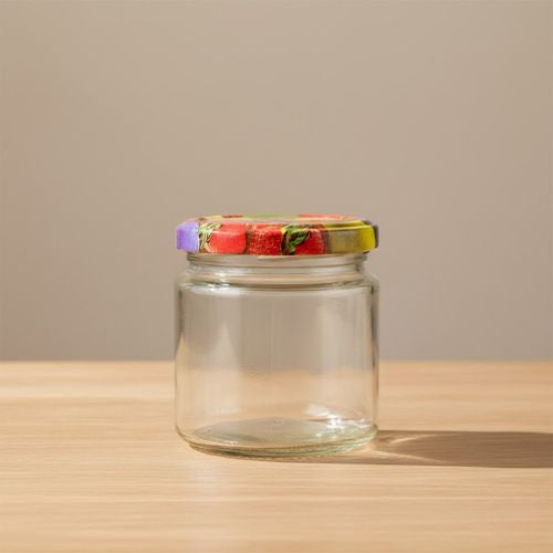 Glazen pot rond 212 ml - 6 stuks met deksel- Lekkerhoning.nl