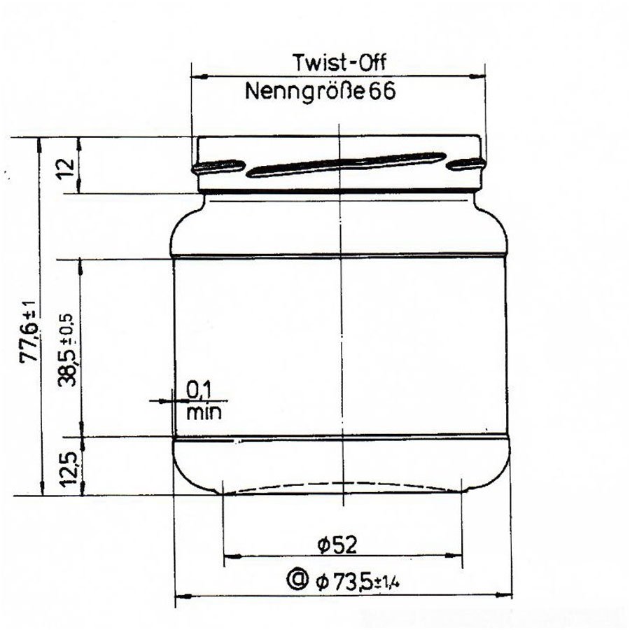 Glazen pot rond 234 ml - per tray van 16 stuks- Lekkerhoning.nl