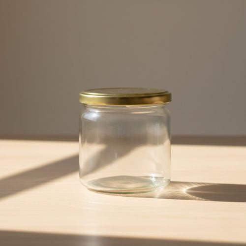 Glazen pot rond 385 ml - per tray van 12 stuks- Lekkerhoning.nl