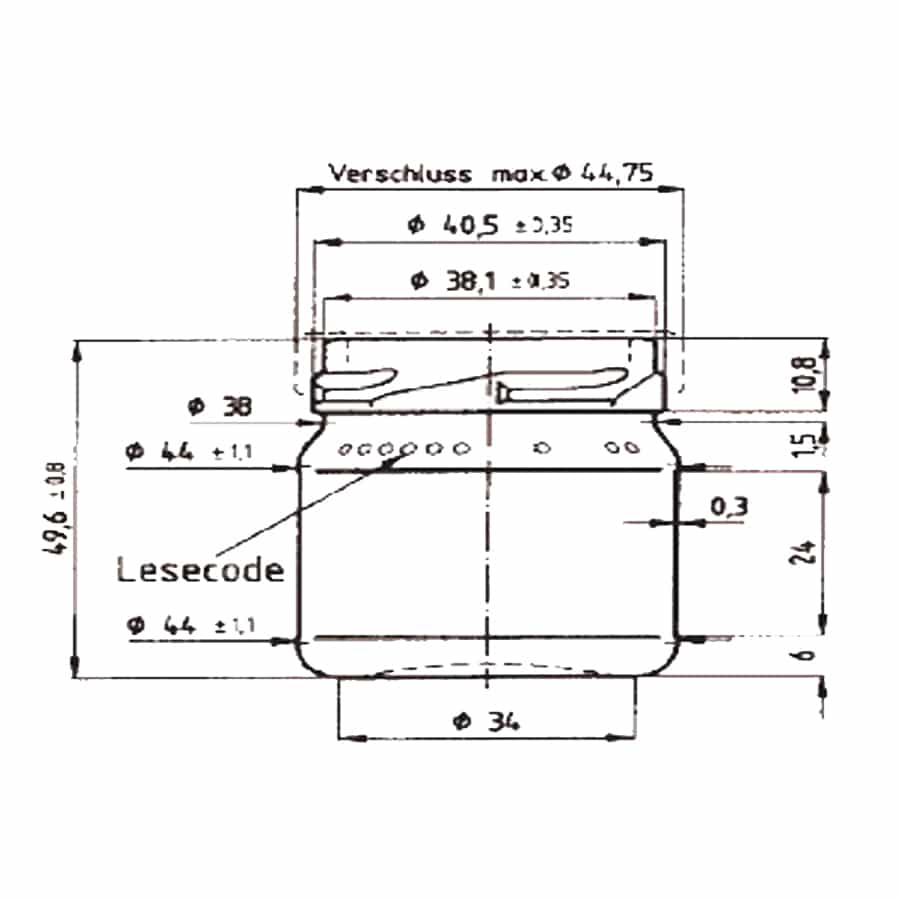 Glazen pot rond 41 ml - per tray van 46 stuks- Lekkerhoning.nl