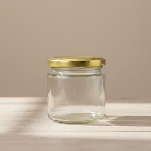 Glazen pot rond 212 ml - per tray van 20 stuks