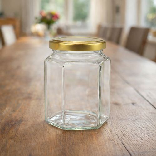 Hexagonale pot 196 ml - per tray van 25 stuks- Lekkerhoning.nl