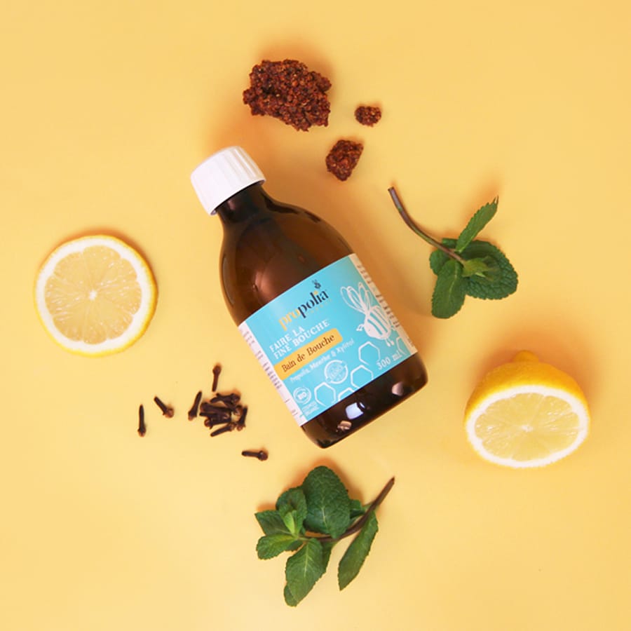 Mondspoeling propolis & munt- Lekkerhoning.nl
