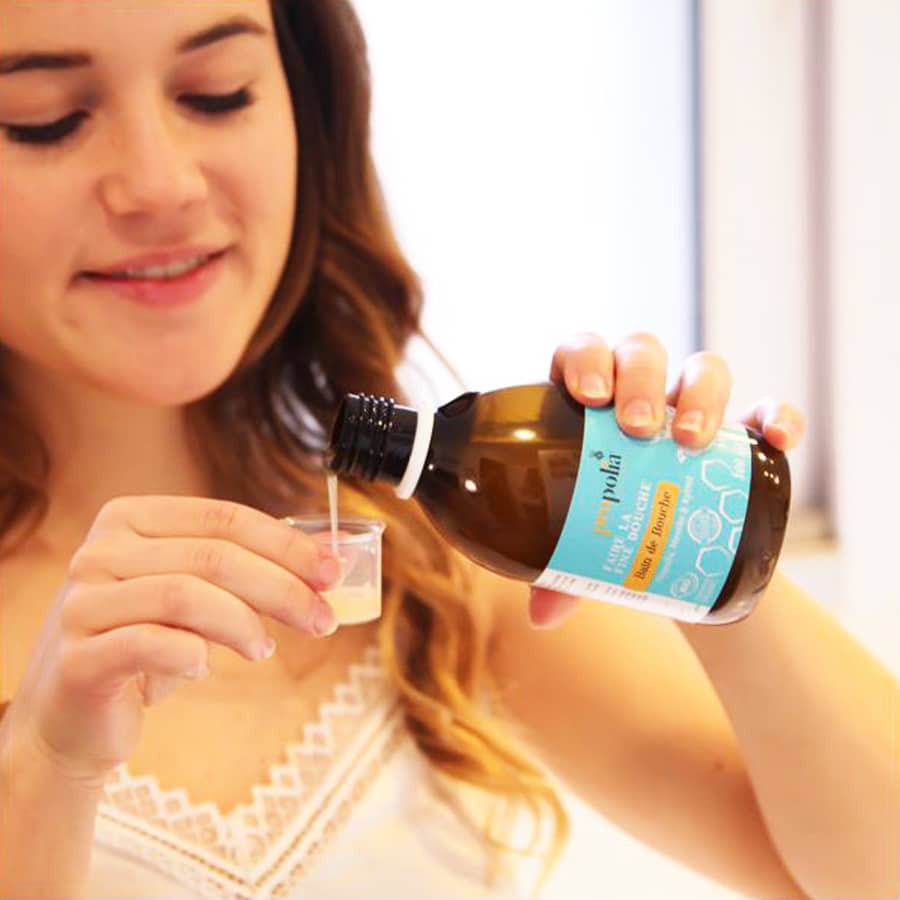 Mondspoeling propolis & munt- Lekkerhoning.nl