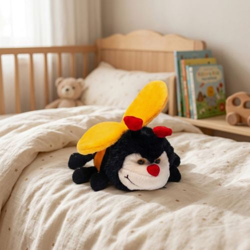 Pluche knuffel Bij liggend- Lekkerhoning.nl