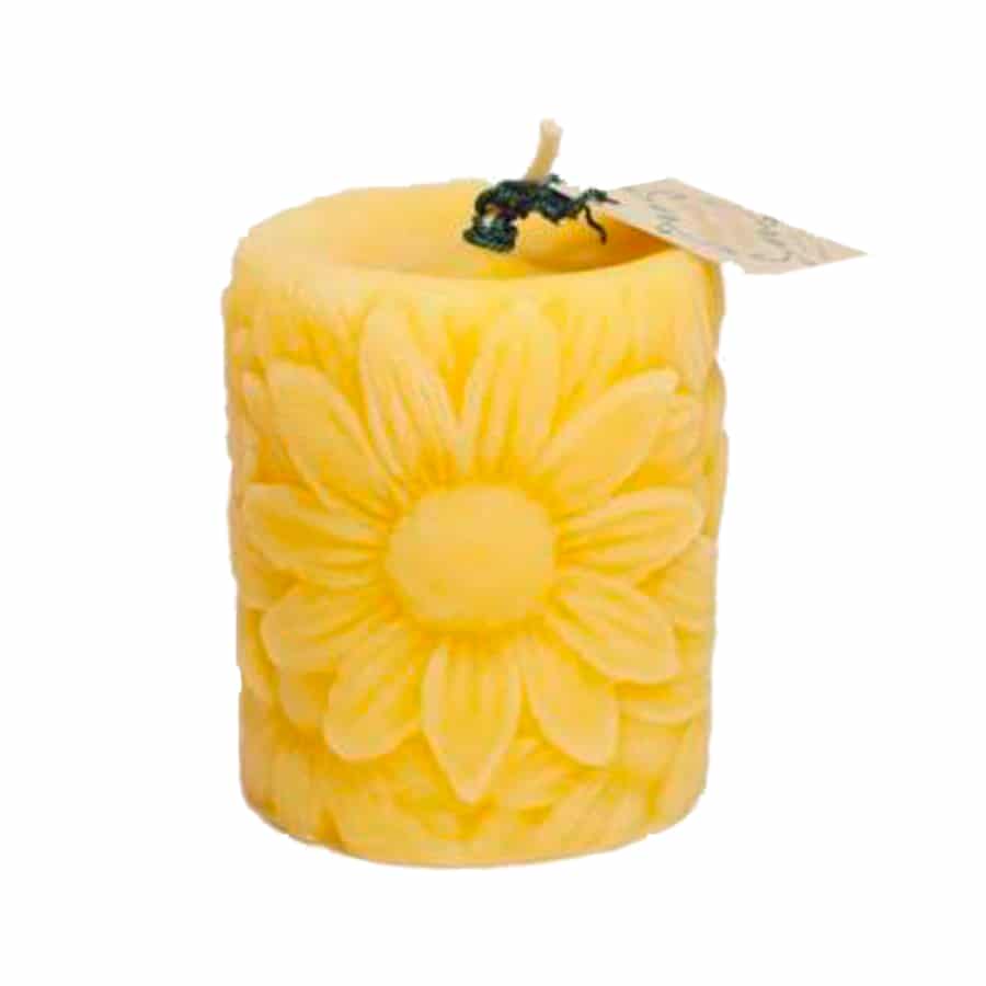 Zonnebloem kaars- Lekkerhoning.nl