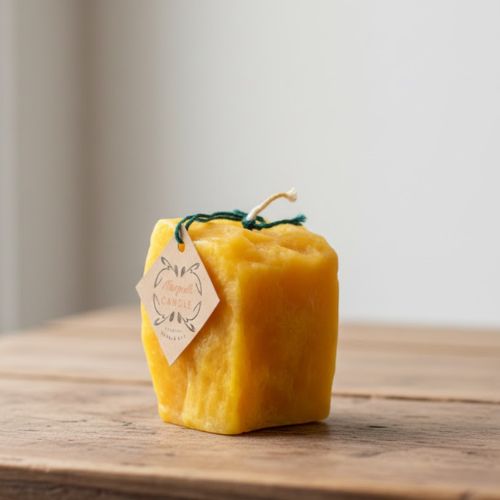 100% natuurzuivere Natuursteenkaars van 100% Bijenwas - Heerlijk honingachtig geur - Lekkerhoning.nl