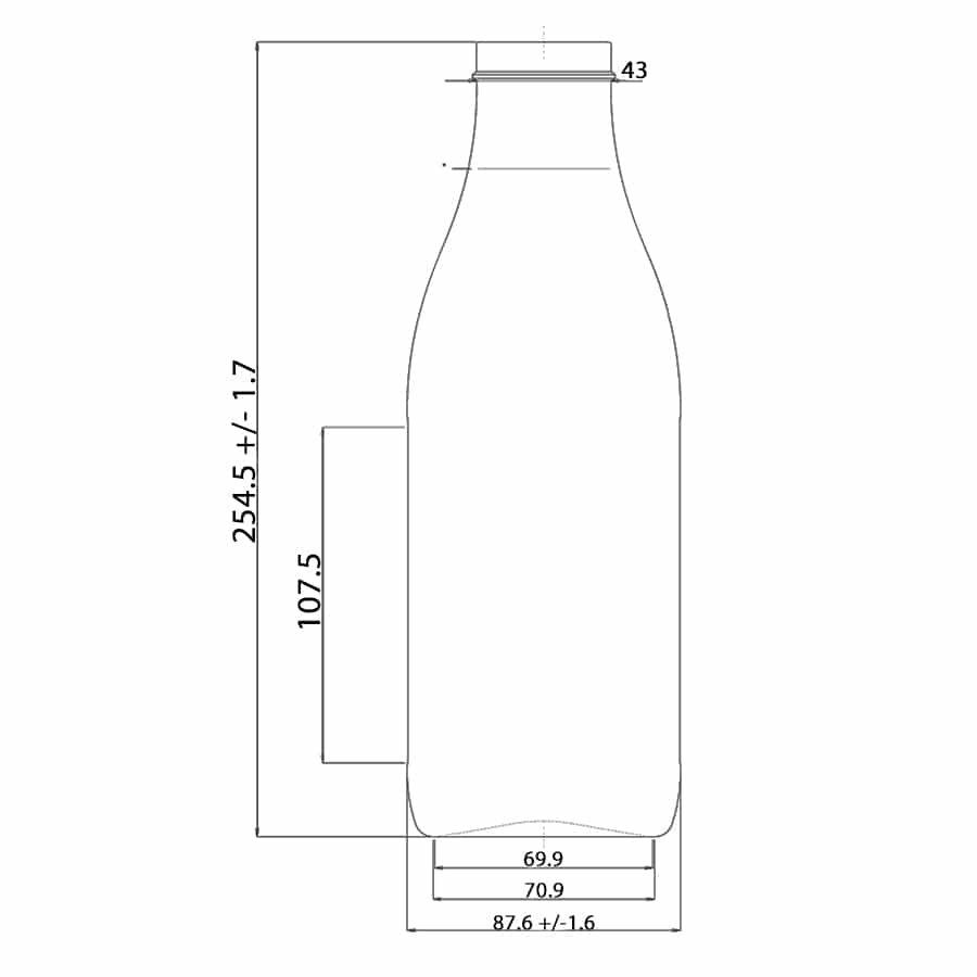 1 liter melkfles - Lekkerhoning.nl