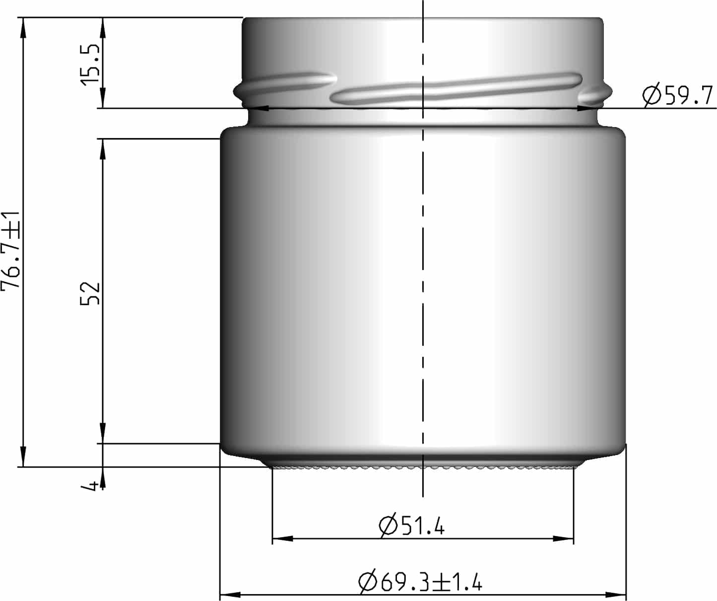 212 ml technische tekening - Lekkerhoning.nl