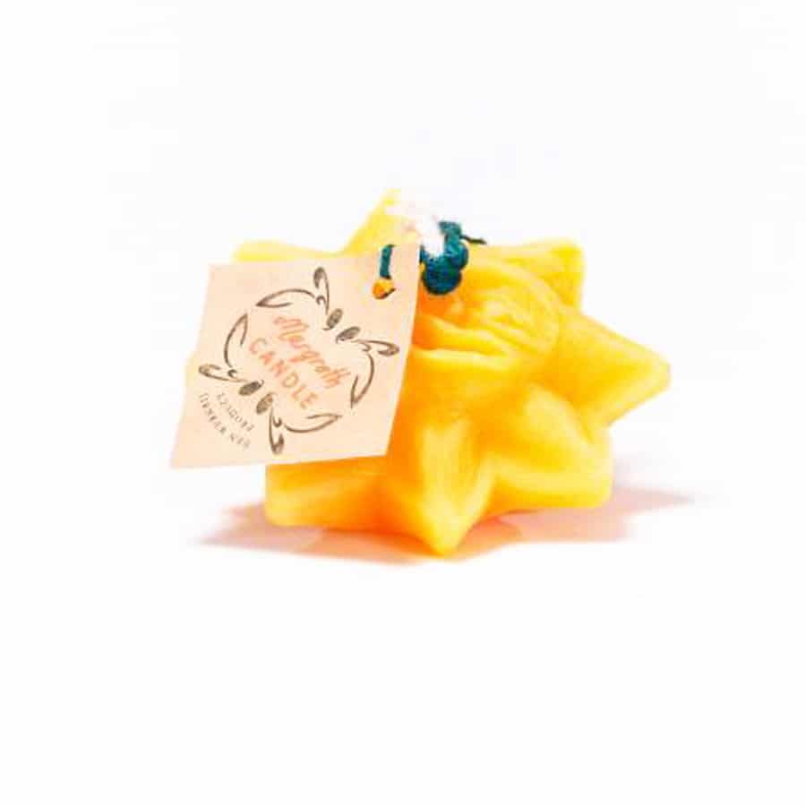 Bijenwaskaars ster - 100% natuurzuivere bijenwas- Lekkerhoning.nl