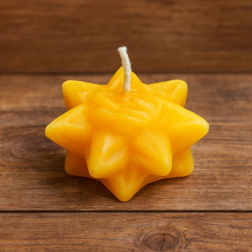 Bijenwaskaars ster - 100% natuurzuivere bijenwas- Lekkerhoning.nl