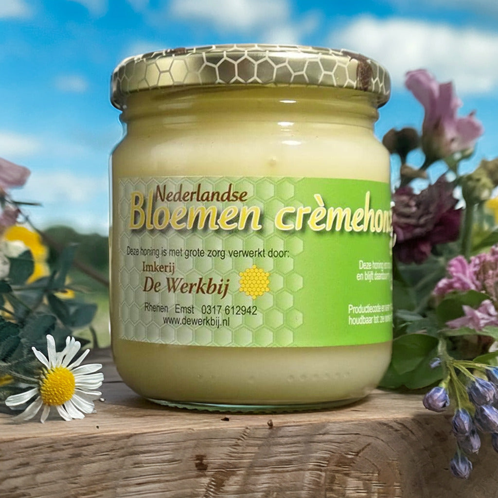 Bloemen cremehoning uit Nederland- Lekkerhoning.nl