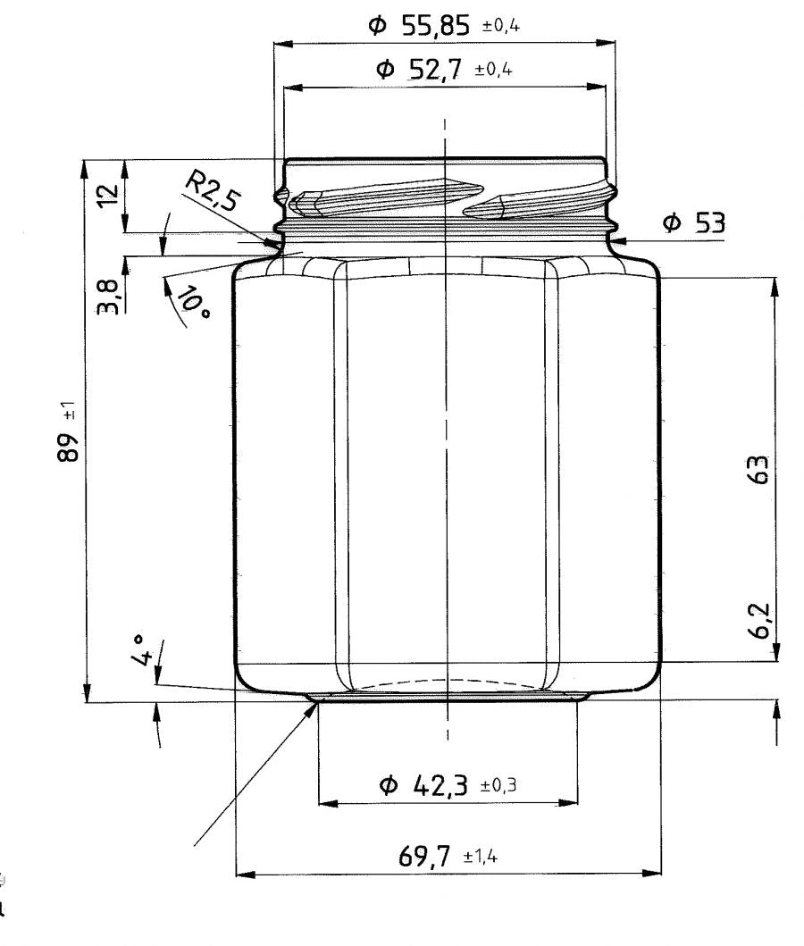 Glazen pot 196 ml - Lekkerhoning.nl