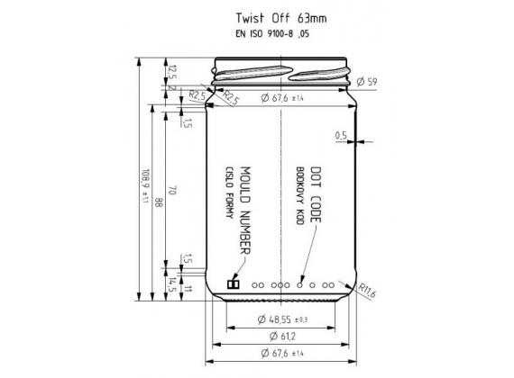 Glazen pot rond 290 ml - per tray van 20 stuks- Lekkerhoning.nl