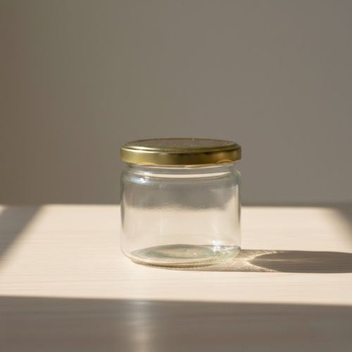 Glazen pot rond 330 ml - per tray van 12 stuks
