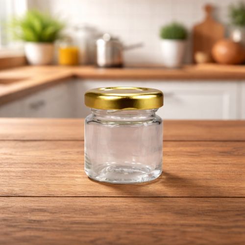 Glazen pot rond 41 ml - per tray van 46 stuks
