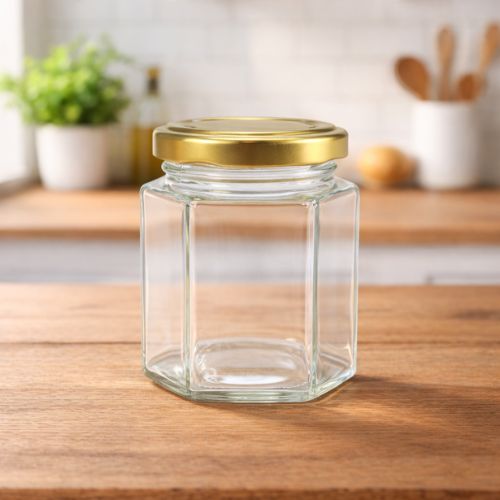 Hexagonale pot 116 ml - per tray van 36 stuks- Lekkerhoning.nl