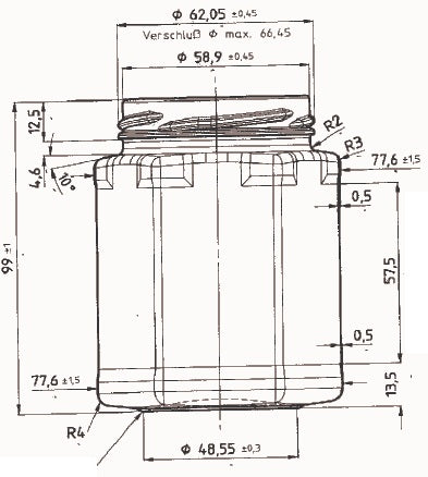 Hexagonale pot 278 ml - per tray van 20 stuks- Lekkerhoning.nl