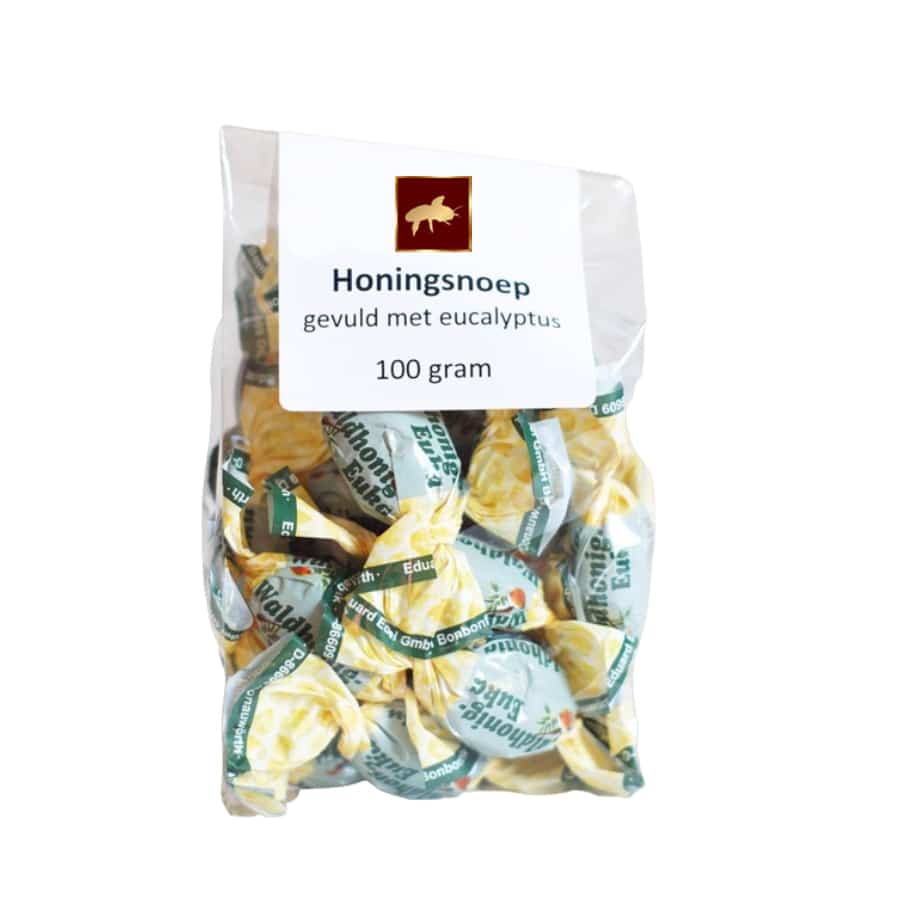 Honingsnoep gevuld met eucalyptus- Lekkerhoning.nl