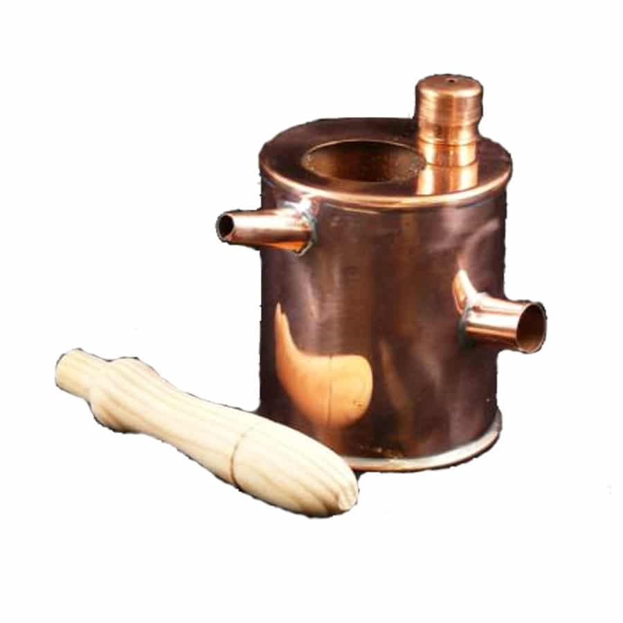 Koperen dubbelwandige was smeltkan/gietkan