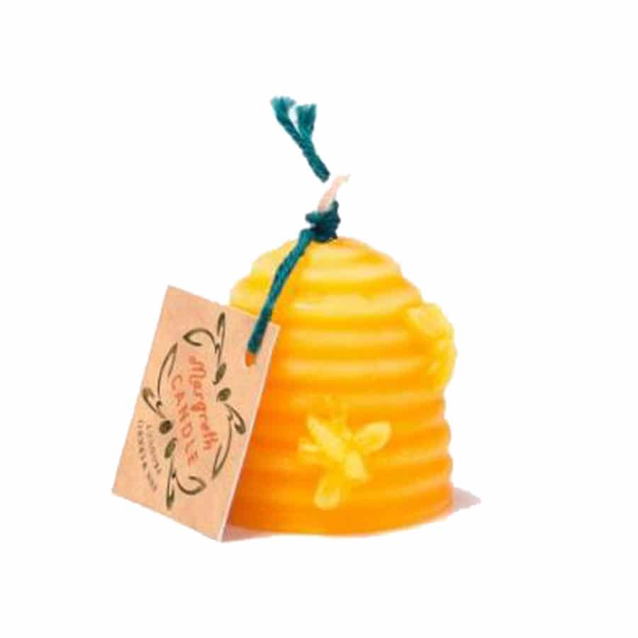 Kleine bijenkorfkaars van 100% NATUURZUIVERE BIJENWAS - Bestel bij Lekkerhoning.nl