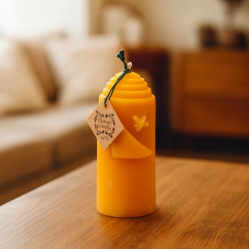 Omgevouwen Blad kaars- Lekkerhoning.nl