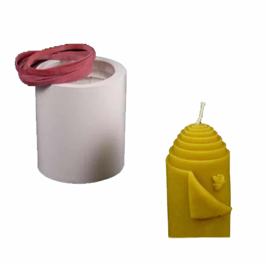 Kaarsmal omgevouwen blad laag