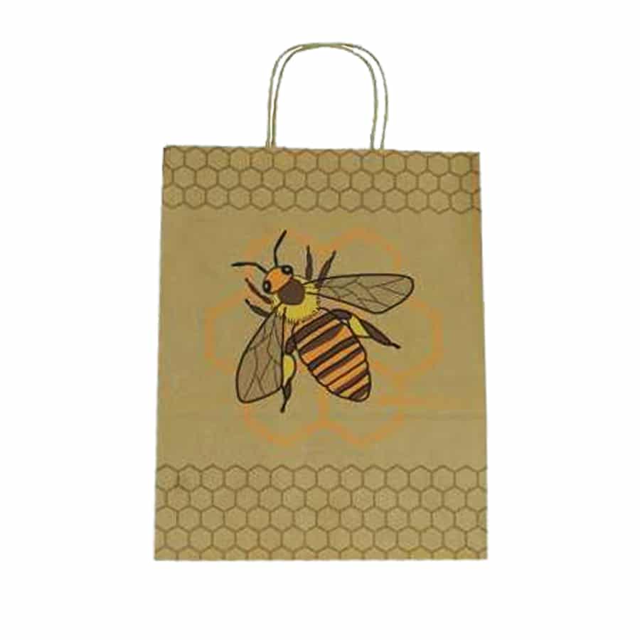 Papieren draagtasjes met bij per 10 stuks kopen? - Lekkerhoning.nl