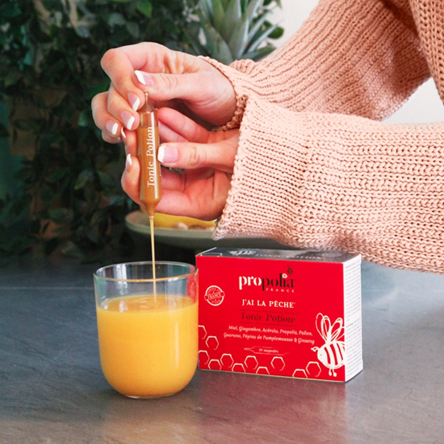 Propolis Tonic Potion: ampullen met honing en propolis- Lekkerhoning.nl