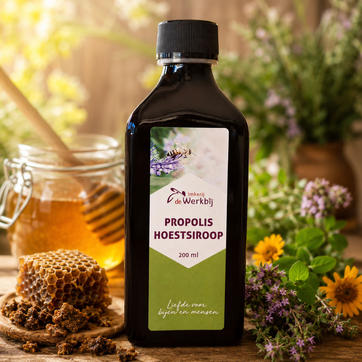 Propolis siroop met Tijmhoning en Kruiden