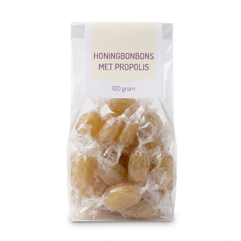 Honingbonbons met propolis 100 gram verpakking