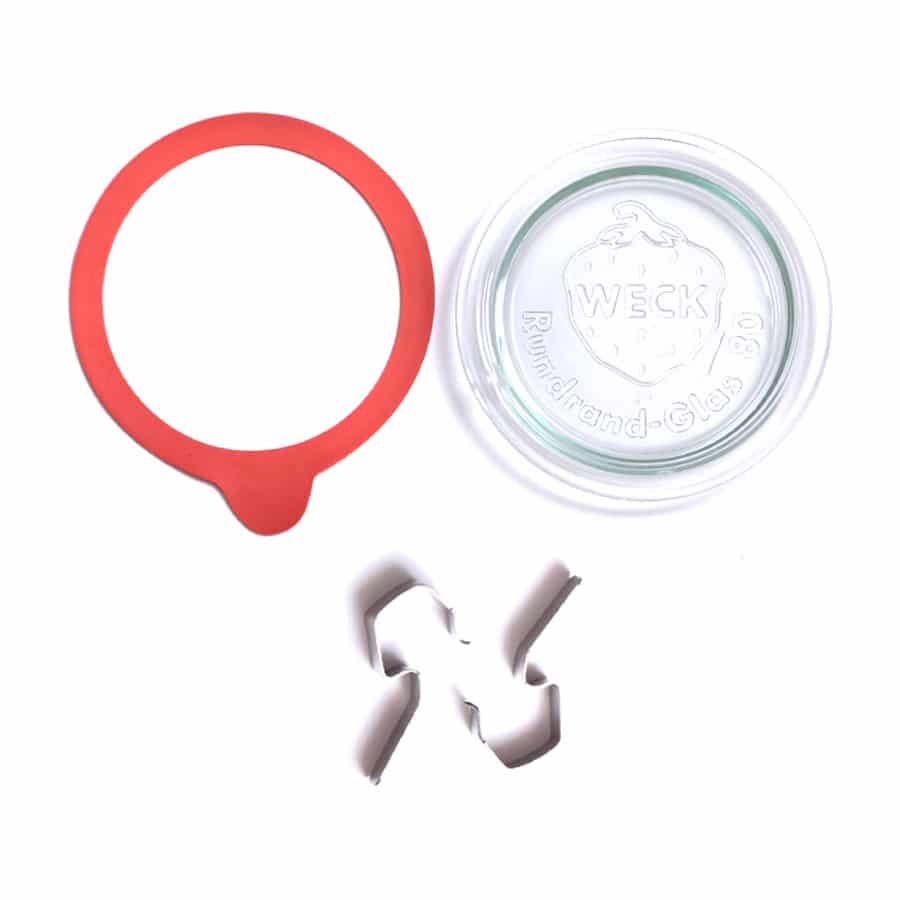 Weckpot - Inclusief glasdeksel, inmaakring en weckklemmen kopen bij Lekkerhoning.nl