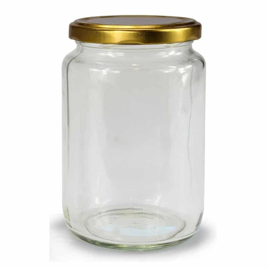radicaal Oswald Achtervolging Glazen pot rond 1062 ml - per tray van 12 stuks kopen? - Lekkerhoning.nl