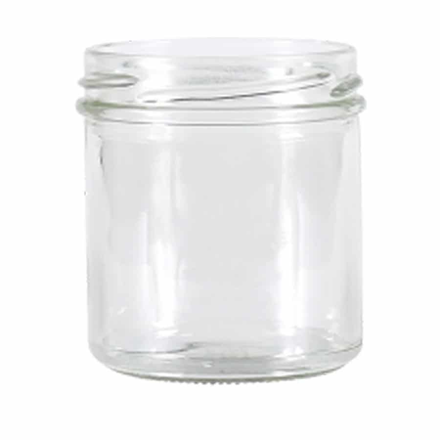 Glazen pot 405 ml met plastic deksel - tray 12 stuks kopen? - Lekkerhoning.nl
