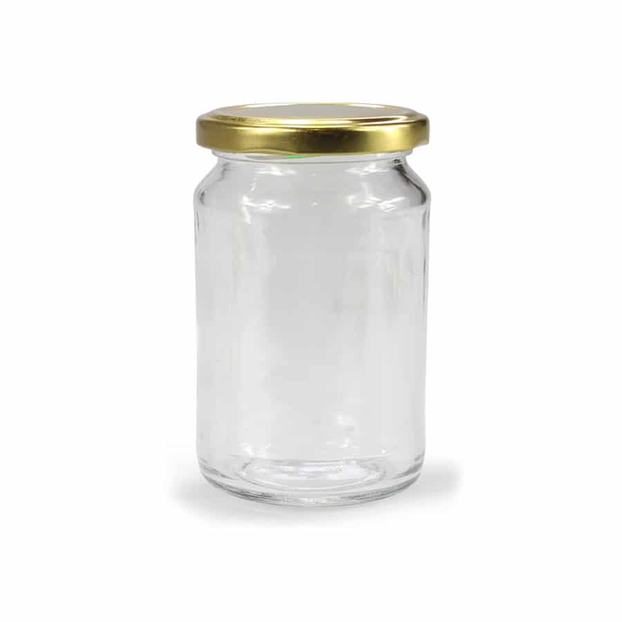 kussen proza pepermunt Glazen pot rond 106 ml hoge variant - per tray van 36 stuks kopen? -  Lekkerhoning.nl